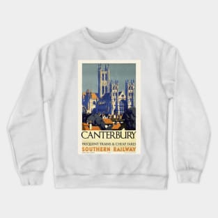 Canterbury UK Vintage Poster 1937 Crewneck Sweatshirt